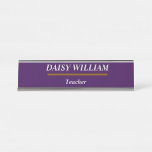 Placa De Mesa Nome de etiqueta de funcionários elegante