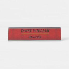 Placa De Mesa Nome de etiqueta de funcionários elegante