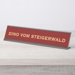 Placa De Mesa Nome do Dogue Alemão