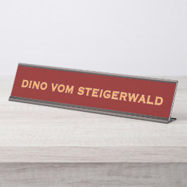 Placa De Mesa Nome do Dogue Alemão