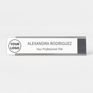 Placa De Mesa Nome do logotipo da empresa empresarial personaliz