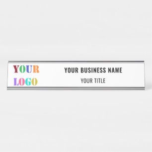 Placa De Mesa Nome do logotipo personalizado Informações sobre o