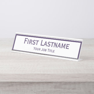 Placa De Mesa Nome feito sob encomenda violeta roxo escuro