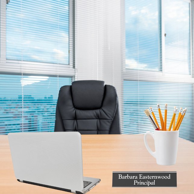 Placa De Mesa Nome Principal Do cheio Em Preto (Criador carregado)