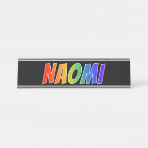 Placa De Mesa Nome próprio "NAOMI": Cor do arco-íris