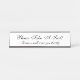 Placa De Mesa Nostálgico "Por Favor, Sente-Se!"