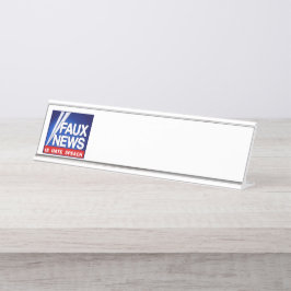 Placa De Mesa Notícias Falsas