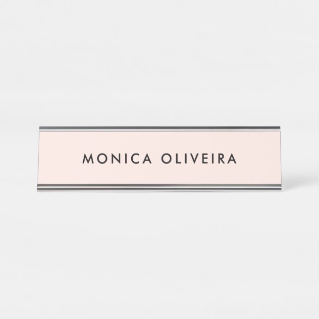 Placa De Mesa O profissional simples cora rosa (Frente)
