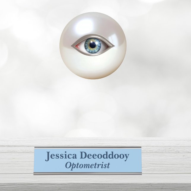 Placa De Mesa Optometrista Azul (Criador carregado)