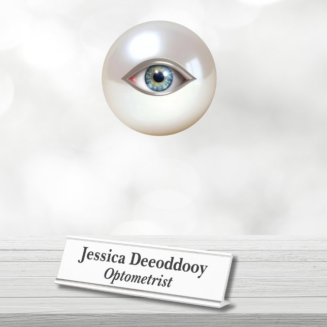 Placa De Mesa Optometrista Branco (Criador carregado)