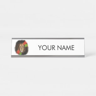 Placa De Mesa orgulho negro leão vermelho verde unidade selva ga