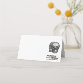 Placa de Mesa ou Cartão de Escolta de Skulls Gótic