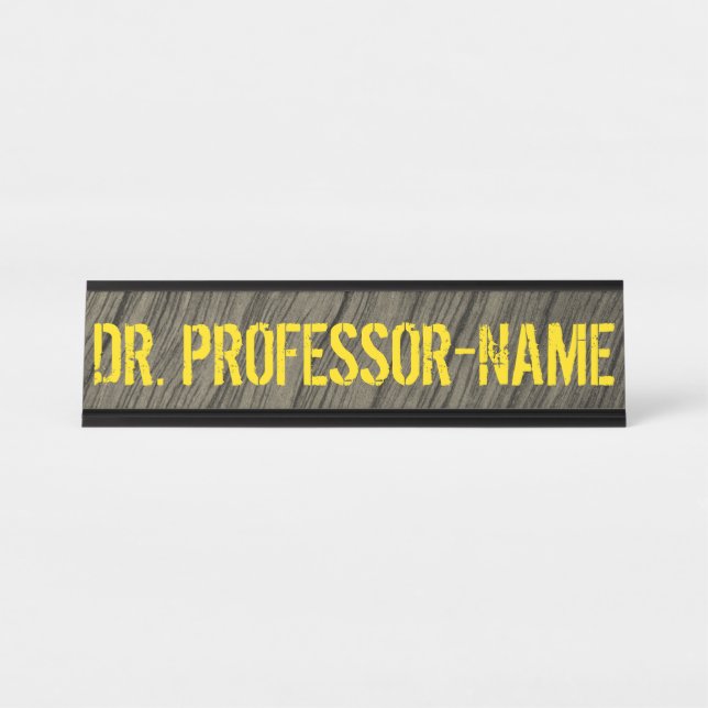 Placa De Mesa Padrão De Aparência Da Madeira Rústica, Faux + Nom (Frente)