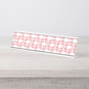 Placa De Mesa Papel de embrulho vermelho e rosa com repetição