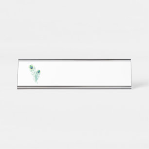 Placa De Mesa Penas de Peacock