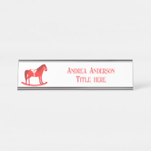Placa De Mesa Personalização de Cavalo Fogueiro de Natal escandi