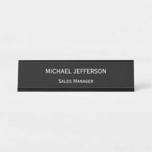 Placa De Mesa Personalização Personalizada de Cor Preta e Branca