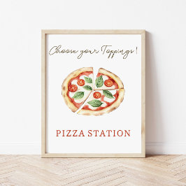 Placa de mesa personalizada da Pizza Station