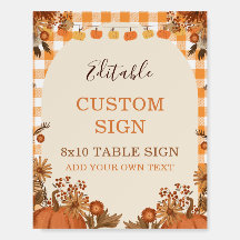 Placa de mesa personalizada para Friendsgiving com