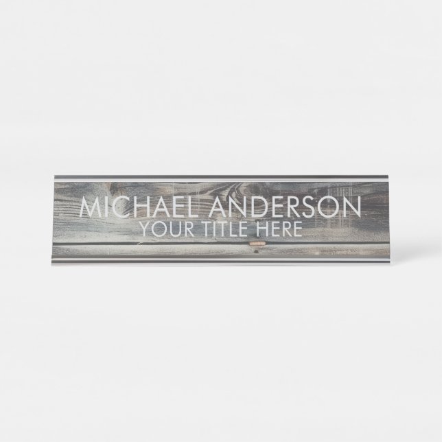 Placa De Mesa Personalizado em madeira rústica  (Frente)