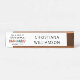 Placa De Mesa Personalizado Gestor Retro Fantástico Funny