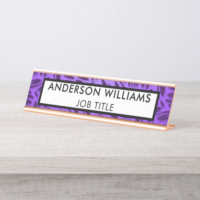 Placa De Mesa Personalizado para Funcionário do Escritório Moder (Frente)