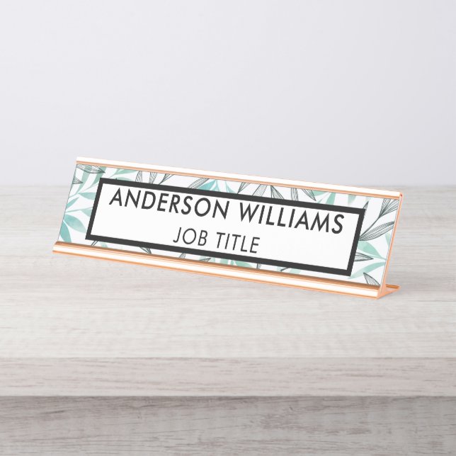 Placa De Mesa Personalizado para Funcionário do Escritório Moder (Frente)