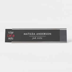 Placa De Mesa Personalizado seu logotipo Office & Business Sign