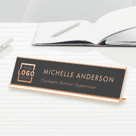 Placa De Mesa Personalizar logotipo de empresa Gerenciador moder
