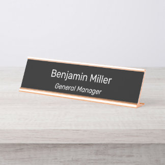 Placa De Mesa Personalizar Nome Título Funcionário Escritório Do