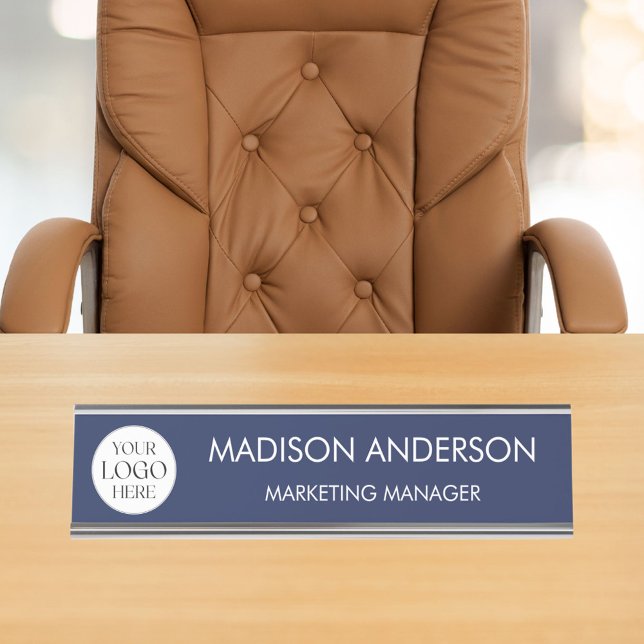 Placa De Mesa Personalized Name Business Logo Modern Minimalist (In situ)