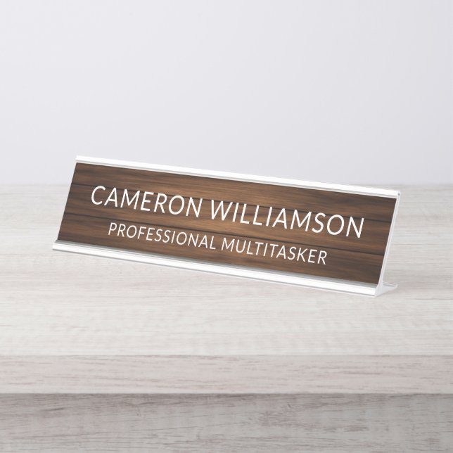 Placa De Mesa Personalized Office Humor Professional Multitasker (Frente)