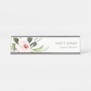 PLACA DE MESA PINK FLORAL DE PINK DE COR SUAVE