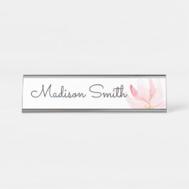 Placa De Mesa Pintura Floral de Aquarela