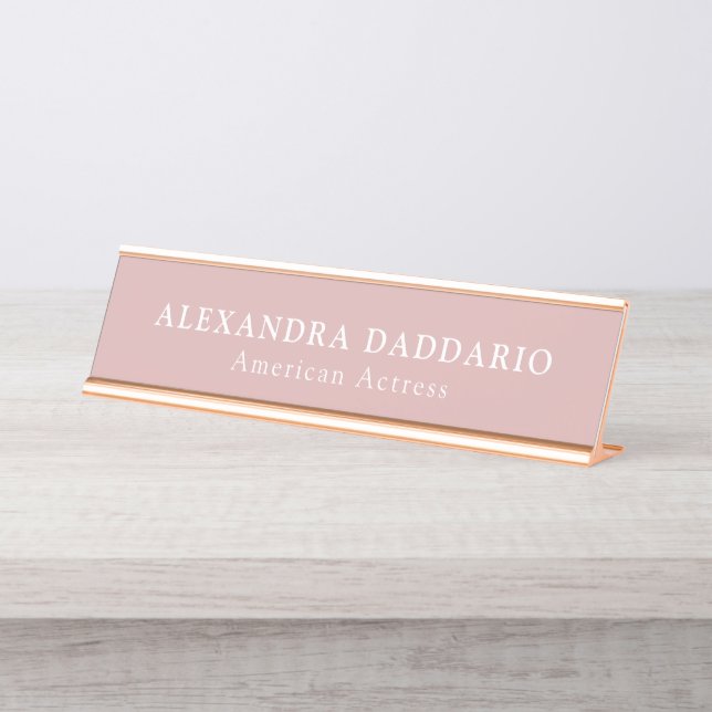 Placa De Mesa Placa de Nome Profissional Personalizada - Nome e  (Frente)