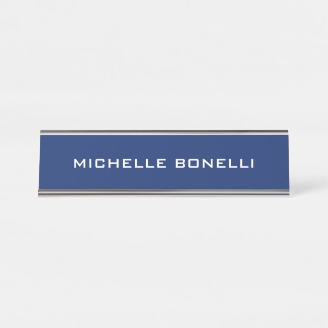 Placa De Mesa Planeta Mínima Mínima Legível Moderna de Sapphire  (Frente)