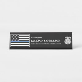 Placa De Mesa Police Officer Department Law Enforcement Logo