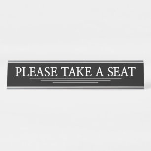 PLACA DE MESA "POR FAVOR, SENTE-SE"