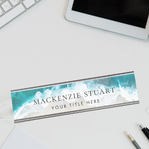 Placa De Mesa Praia Moderna Profissional Elegante Personalizada