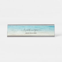 Praia Verão Personalizado Azul Aqua Oceano Elegant