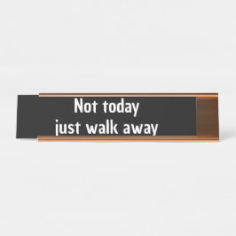 Placa De Mesa Presente engraçado para Gen Z não hoje apenas vá e