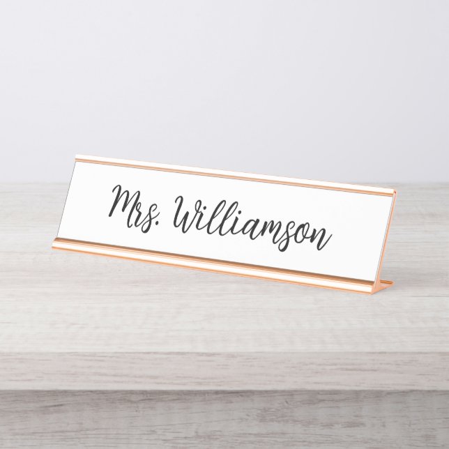 Placa De Mesa Presente Personalizado para Gerente de Professor D (Frente)