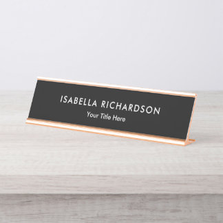 Placa De Mesa Preto Elegante E Minimalista