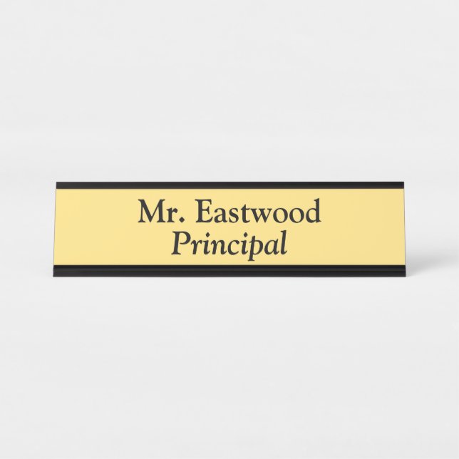 Placa De Mesa Principal Em Amarelo (Frente)