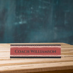 Placa De Mesa Professor Educador Treinador Treinador Decor Afric