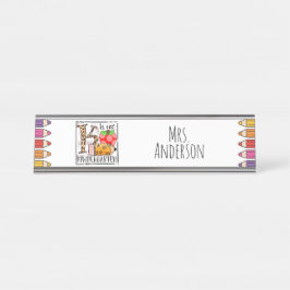 Placa De Mesa Professora do jardim de infância