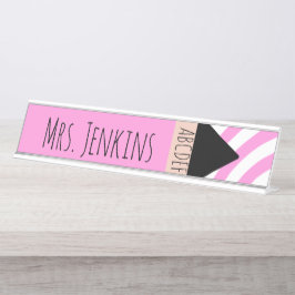 Placa De Mesa Professores do Rainbow Pencil Kindergarten