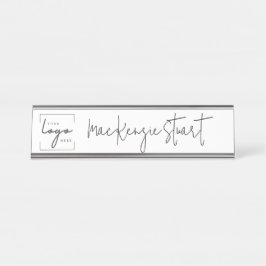 Placa De Mesa Profissional moderno de logotipo de empresa minima