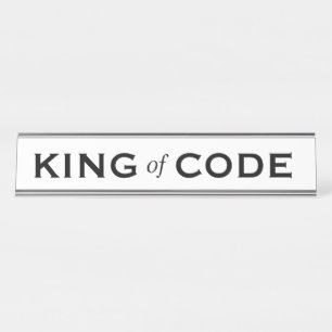 Placa De Mesa Programador de Computador do Rei do Código Engra