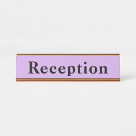 Placa De Mesa Recepção de escritório profissional roxa do fosco